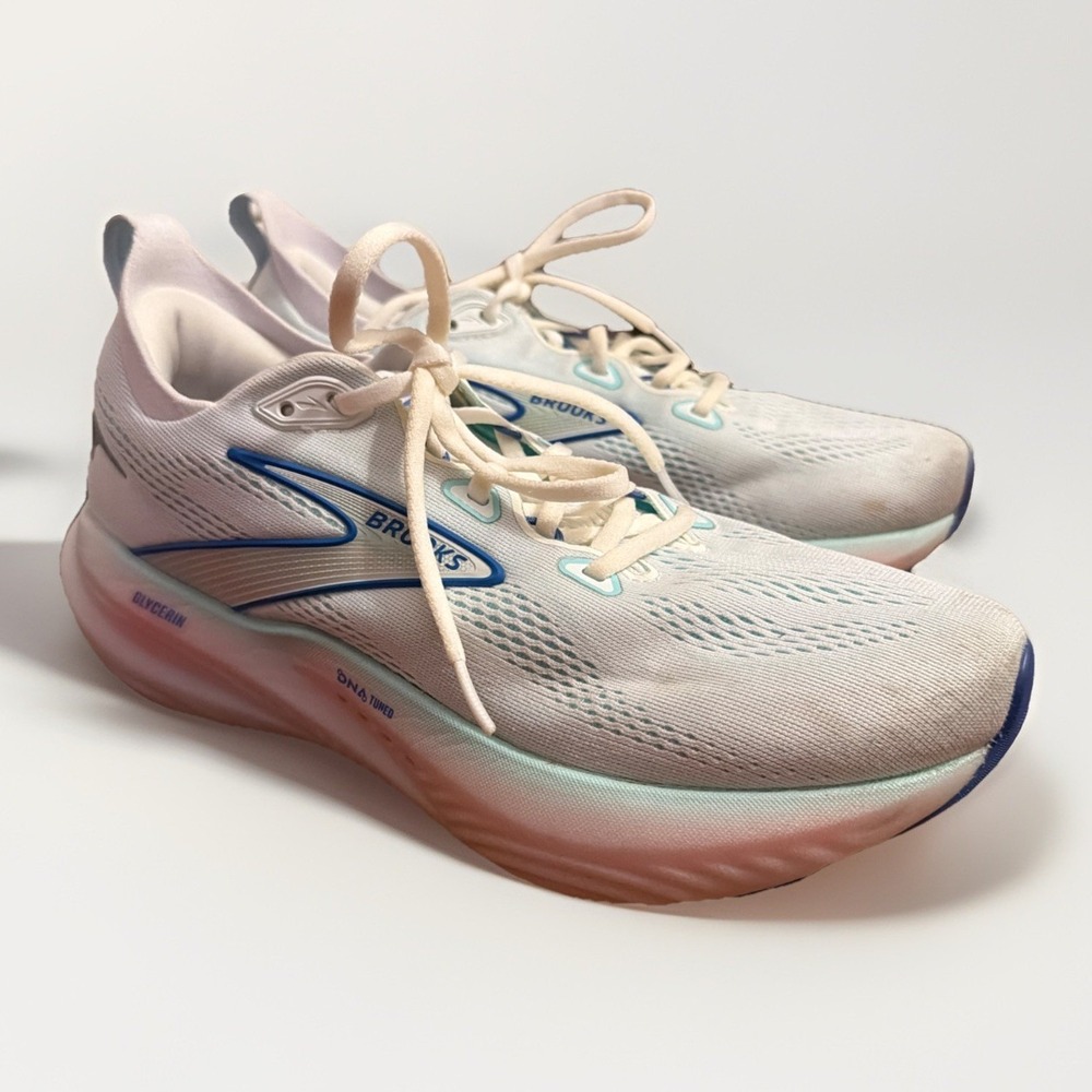 Brooks Glycerin 21 1204341B110 Athletic Sneaker Women's 9.5 White Mesh Running - Picture 2 of 9